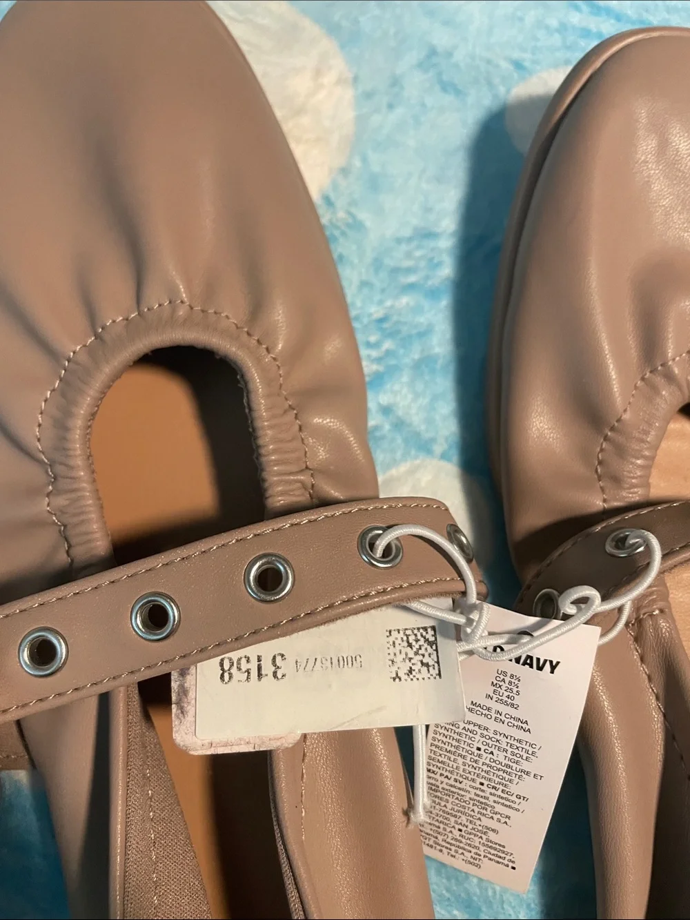 Old Navy Dusty Taupe Mary Jane Ballet Flats with Buckle